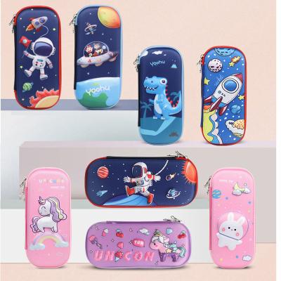 China Schools & Offices Pencil Case School Pencil Cases Stationery Estuche 3D Space Pen Case Unicorn School Supplies Pencil Box for sale