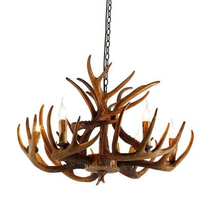 China Modern Retro Resin Decorative Vintage Indoor Vintage Ceiling Extra Large Antler Branch Chandelier Lighting Rustic Lighting for sale