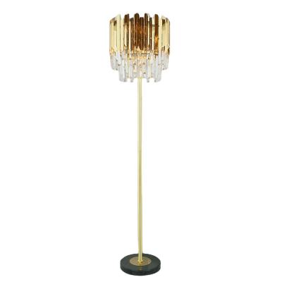 China New Design Post Modern Living Room Floor Lighting Modern Crystal Led Floor Lamp Decorative Standing Floor Lamp For Bedroom for sale