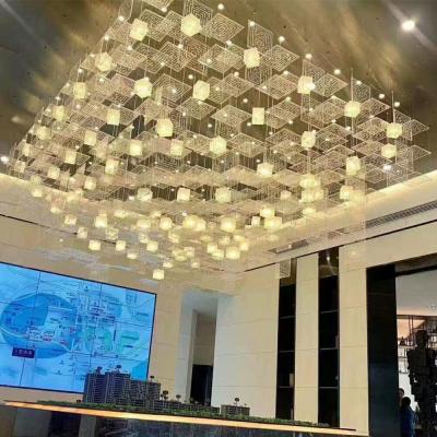 China Modern And Simple Hotel Crystal Chandelier Modern Luxury Acrylic Pendant Lights for sale