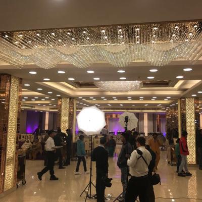 China Wedding k9 modern custom large chandelier LED modern crystal chandeliers ceiling lighting for banquet for sale