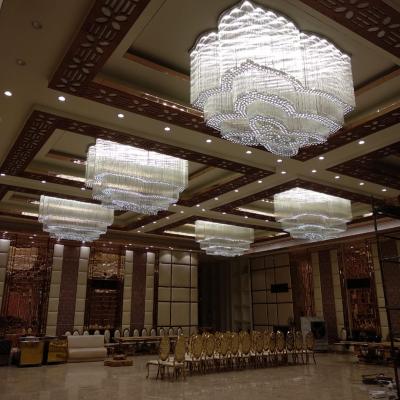 China Modern Modern Wedding Banquet Hall Large Project Hotel Decorative Luxury Crystal Chandelier for sale