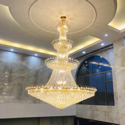 China Hot Sale Modern High Quality Modern Gold Empire Crystal Chandelier For High Ceilings for sale