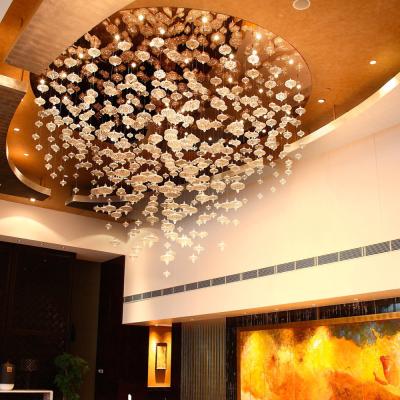 China Modern Indoor Hotel Lobby Dining Room Wedding Indoor Home Ceiling Hanging Modern Crystal Lamp Luxury Crystal Pendant Light Chandelier for sale