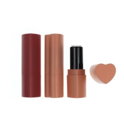 China Custom Lipstick Cosmetic Heart Shaped Tube Color Finish And Logo Love Makeup Packaging for sale