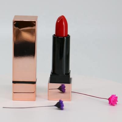 China Newest Styles Fashional Cosmetic Lip Tube Designs Empty Rose Gold Color Lipstick Tube Packaging Wholesale Cheap Price for sale