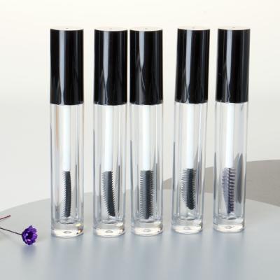 China CUSTOM LOGO 5ml OEM Case Makeup Empty Plastic Mascara Tube Transparent Bottle With Black Eyelash Brush for sale