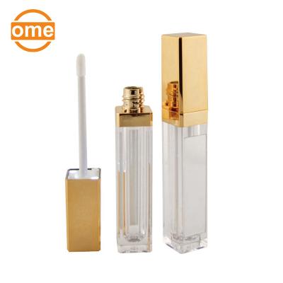 China Make Your Own Lip Gloss Tube Place Empty Gold Clear Bottle Elegant Unique Honey Lip Gloss Tube Wholesale for sale