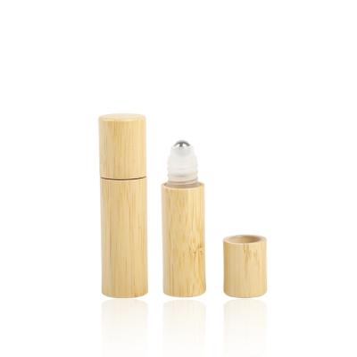 China Cosmetic Environmental Friendly Roll On Bottle 4ml Cosmetic Essential Oil Bottle Bamboo for sale