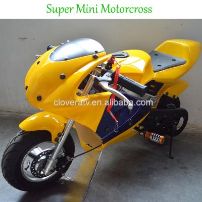 China Yellow Disc Brake Engine Bike 49cc Pocket Bike With CE Certificate 920x360x450mm for sale