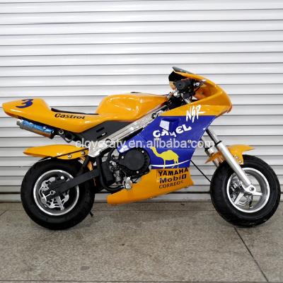 China Motorcycle 49cc Pocket Gas Powered Racing Bike With Electric Start 920x360x450mm for sale