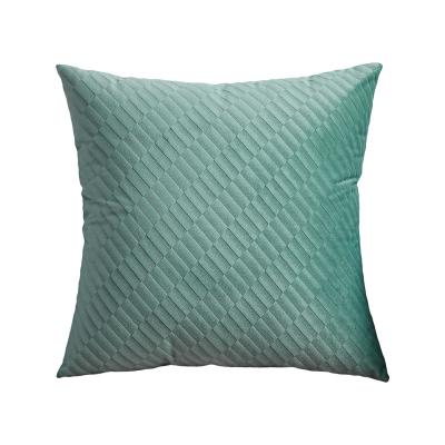 China Non-Toxic Luxury 100% Polyester Diagonal Tile Pattern Pillow Cover With 18x18 Zipper Pillow Cover for sale