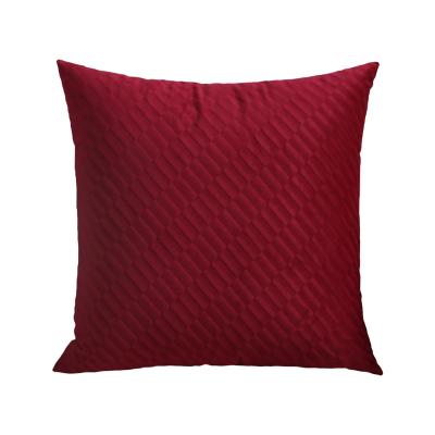 China Non-toxic simple high quality solid color plush color home decor 3d luxury cushion covers tile diagonal pattern tile for sale