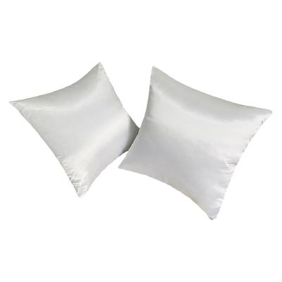 China Anti-static high quality smooth silk look and good hand feeling satin home imitated silk pillow cases cover cushion for sale