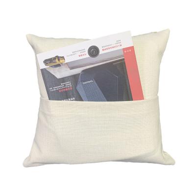 China Non-Toxic White Home Sofa Cushion 16*16 Inch Pocket Cotton Linen Sublimation Decorative Pillow Case Cover for sale