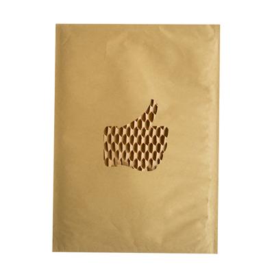 China 100% Recyclable Zero Plastic Honeycomb Kraft Paper Padded Mailer Envelopes Kraft Paper Eco-Friendly Mailer For Machine Part Packing for sale