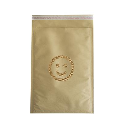 China Top Compostable Secure Package Honeycomb Bubble Mailer Logo Eco-Friendly Kraft Mailer Envelope Manufacturer for sale