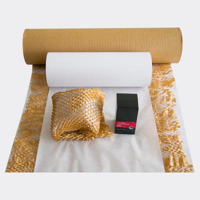 China YJNPACK Materials OEM ODM Roll Pad Recycled Protective Wrapping Kraft Paper Honeycomb Filling Damping for sale