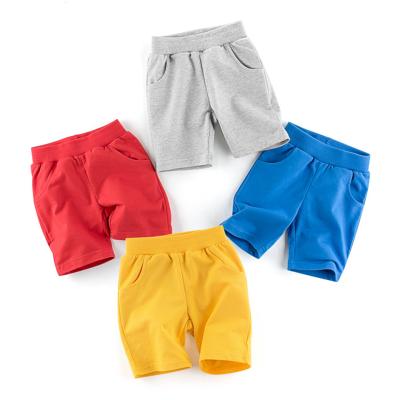 China Kids Solid Basic Boy's Breathable Casual Streetwear Shorts Knitted Little Cotton Boy Sports Shorts Pants Kids Clothing Wholesale for sale