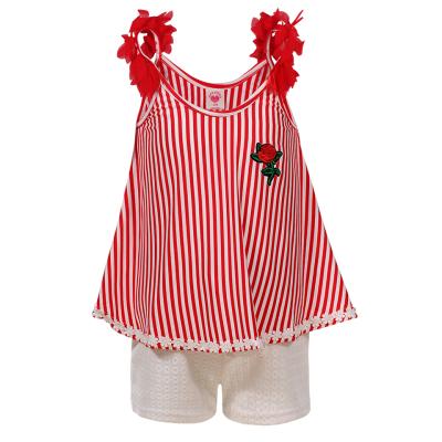 China 2 Pieces Sets Flower Casual Vest Children Girl Kids Casual Teenager With Shorts Casual Both Pcs Sets Clothes Wholesale for sale