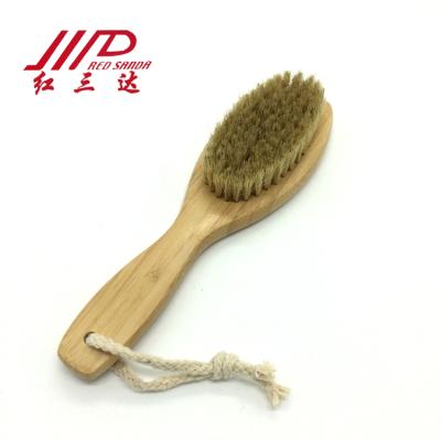 China Customized Logo Bath Deep Cleansing Healthy Adult Brush Natural Bamboo Body Cleansing Brush Hand Shower Massager for sale