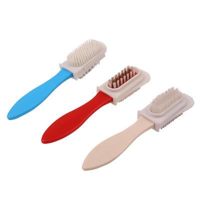 China Easy Clean Nubuck Shoe Brush With Plastic Rubber Suede Shoe Cleaning Brush For Adult for sale