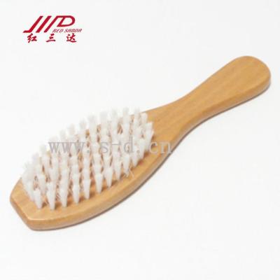 China Sustainable Wooden Handle Dog Care Brush With Natural Bristles for sale