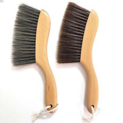 China Hand Table Cleaning Brush With Beech Wood Handle Bed Logo Floor Brush Broom Customized Household for sale