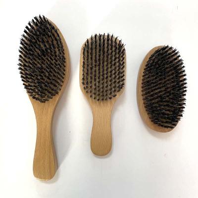 China Hair Styling Wholesale Tamer Tools Factory Supply Factory Supply Hair Brush Wave Massage Boar Soft Hard Bristle Wood Salon Custom Hair Styling for sale