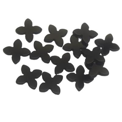 China No New Arrival Natural Black Flower Agate Stone for sale