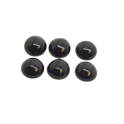 China No Round Cabochon Natural Black Agate For Ring for sale