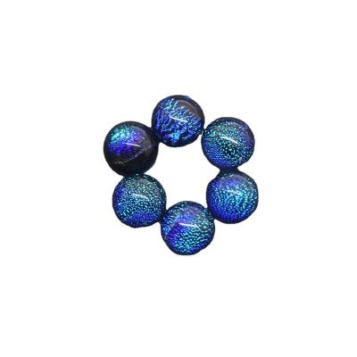 China No Beautiful Dichroic Round Cabochon Glass For Jewelry for sale