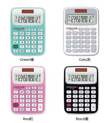 China Custom pocket calculator factory price logo lcd electric12 digits show calculator pink small calculator for sale