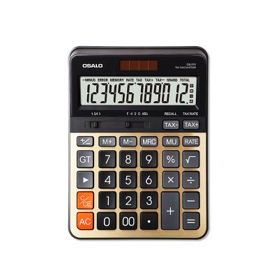 China General Purpose Electronic Calculator OSALO OS-3TV Calculator With Tax Function 12 Digital Dual Power Calulator for sale