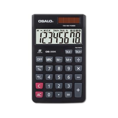 China Rubber Calculator Factory Price Battery Power Tax Function Key 8 Digit Calculator for sale