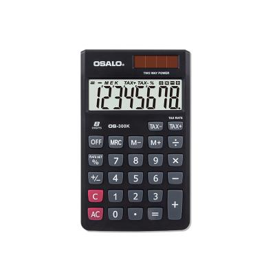 China Tax Calculator OSALO OS-300K New Design Easy Carry Mini Calculator Leather CaseOne-handed Solar Student 8-Digit Display Calculator for sale