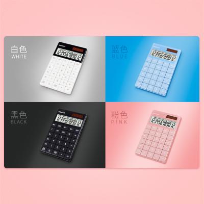 China Manufacturer General Purpose Custom Logo Solar Colorful 12 Digits Electronic Calculator for sale