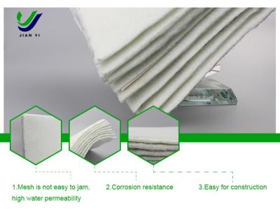 China Resistência UV Fibra de grapa Geotextil Permeável à água Com espessura de 0,9 ~ 5,0 mm à venda