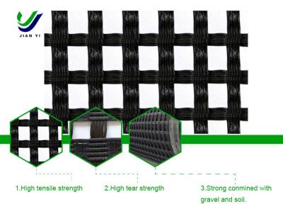 China Light Weight Good Drainage Material Lightweight Warp Knitted Polyester Geogrid for sale