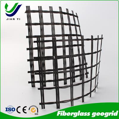 China High tensile strength and Small elongation Fiberglass geogrid for Roadbed reinforcement  Dam slope protection and Sand control project for sale