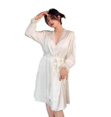 China 2022 Newest Hot Spring Women Sleepwear Women's Homewear Bathrobe Nightgown Breathable Sexy Pajamas Set For Lady for sale