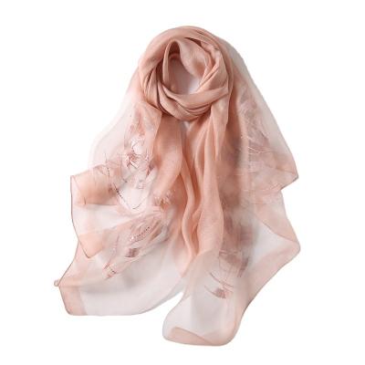 China Popular Designer Square Print Designer Elegant Scarf Printed Famous Brands Silk Satin Scarf for sale