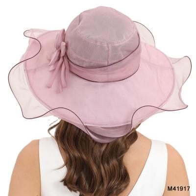 China Wholesale Character Lady Silk Flower Sun Brim Elegant Straw Wide Beach Hat for sale