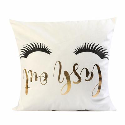 China Factory Directly Wholesale 45x45cm Luxury Hot Stamping Cheap Customize Polyester Pillows for sale