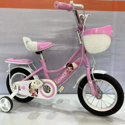 China 2021 New Princess Style Popular Fashion Four Wheels Durable Outdoor Children's Bicycle Children Lovely Playing Bikes for sale