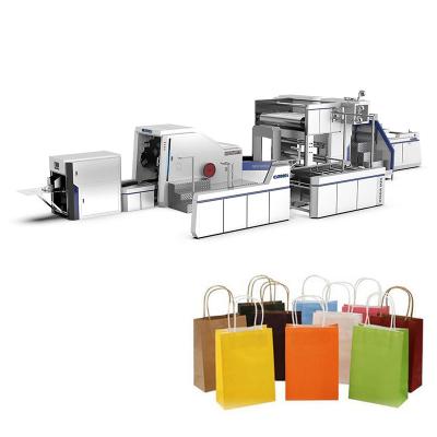 China Garment Shops High Quality Automatic Square Bottom Paper Bag Making Machine With Handle for sale