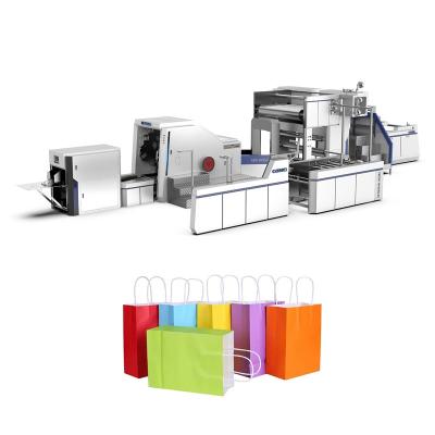 China Full Automatic Packaging Industry China Flat Handle Paper Bag Making Machine On Rent for sale