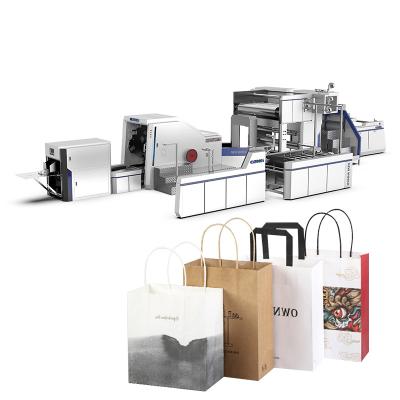 China Garment shopping paper bag making machine with handle sandwich paper bag making machine newsagent bags machine price for sale