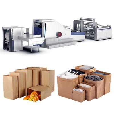 China Garment Shops Paper Bag Machine Paper Bag Machine Square Bottom Sealing Khaki Paper Bag Making Machine for sale