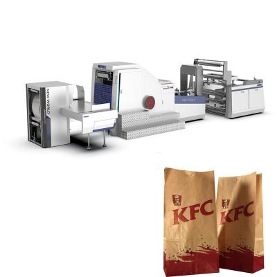 China Garment Shops Ounuo Square Bottom Paper Bag Making Machinery With Handle Patch for sale